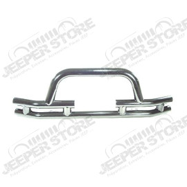 Tube Bumper, Front, 3 Inch, Stainless, Winch Ready; 76-06 CJ/YJ/TJ