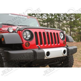Bumper Applique, Front, Silver; 07-18 Jeep Wrangler JK
