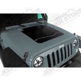 Hood Decal, Barbed Wire; 07-18 Jeep Wrangler JK