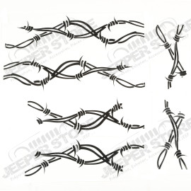 Decal Kit, Side Pair, Barbed Wire; 07-18 Jeep Wrangler JK