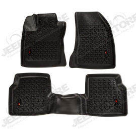 All Terrain Floor Liner Kit, Front/Rear, Black; 18-18 Jeep Compass MP
