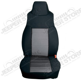 Seat Cover Kit, Front, Neoprene, Gray; 91-95 Jeep Wrangler YJ