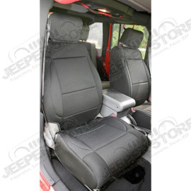 Seat Cover Kit, Front, Neoprene, Black; 07-10 Jeep Wrangler JK