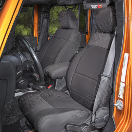 Seat Cover Kit, Front, Neoprene, Black; 11-18 Jeep Wrangler JK
