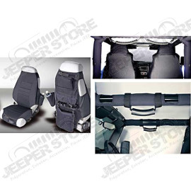 Interior Trim Accent Kit, Black; 87-06 Jeep Wrangler YJ/TJ