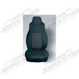 Seat Cover Kit, Front, Fabric, Black; 97-02 Jeep Wrangler TJ