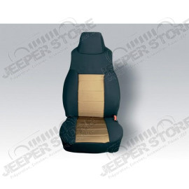 Seat Cover Kit, Front, Fabric, Tan; 76-90 Jeep CJ/Wrangler YJ