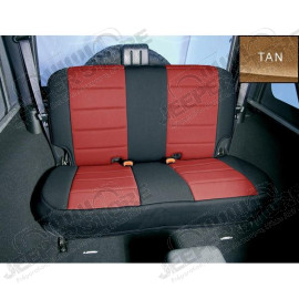 Seat Cover Kit, Rear, Neoprene Tan; 80-95 Jeep CJ/Wrangler YJ