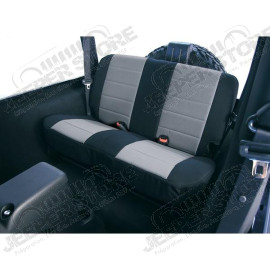 Seat Cover Kit, Rear, Neoprene Gray; 80-95 Jeep CJ/Wrangler YJ