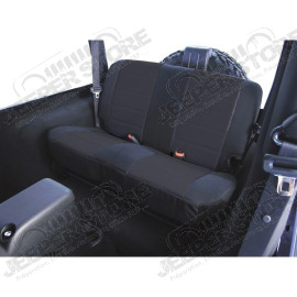 Seat Cover Kit, Rear, Fabric, Black; 80-95 Jeep CJ/Wrangler YJ