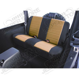 Seat Cover Kit, Rear, Fabric, Tan; 03-06 Jeep Wrangler TJ