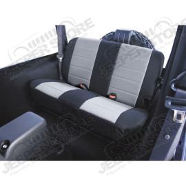 Seat Cover Kit, Rear, Fabric, Gray; 03-06 Jeep Wrangler TJ