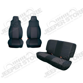 Seat Cover Kit, Black; 91-95 Jeep Wrangler YJ
