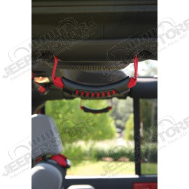 Grab Handle Kit, Rear, Red; 07-18 Jeep Wrangler JKU