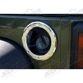 Fuel Filler Accent Trim, Chrome; 07-18 Jeep Wrangler JK