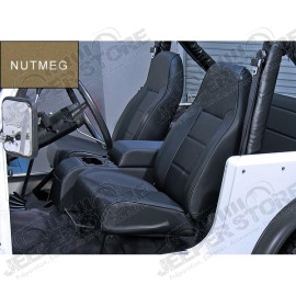 Seat, High-Back, Front, No-Recline, Nutmeg; 76-02 CJ/Wrangler YJ/TJ