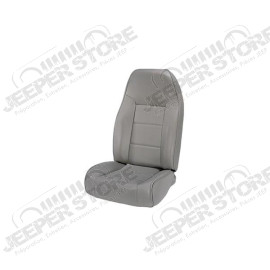 Seat, High-Back, Front, No-Recline, Gray; 76-02 Jeep CJ/Wrangler YJ/TJ