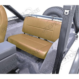 Seat, Rear, Fixed, Tan; 55-95 Jeep CJ/Wrangler YJ