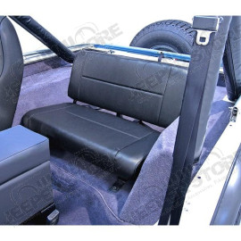 Seat, Rear, Black; 55-95 Jeep CJ/Wrangler YJ