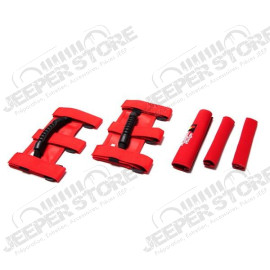Grab Handle Cover Kit, Red; 97-06 Jeep Wrangler TJ