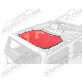 Eclipse Sun Shade, Front, Red; 07-18 Jeep Wrangler JK
