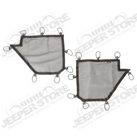 Tube Door Cover Kit, Rear, Pair, Black; 07-18 Jeep Wrangler JKU