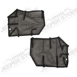 Fortis Tube Door Covers, Front Pair, Black; 18-20 JL/JLU
