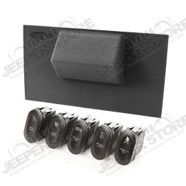 Switch Panel Kit, Lower, 4 Etched Switches; 07-10 Jeep Wrangler JK