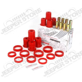 Suspension Control Arm Bushing Kit, Front, Red; 84-01 Jeep Cherokee XJ