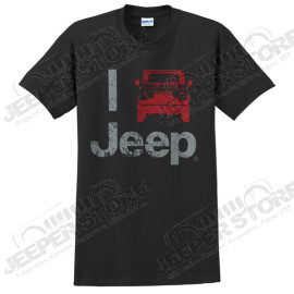 Tee-shirt Jeep noir "I Jeep", unisex, taille XL