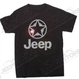 Tee-shirt Jeep noir Silver Metallic unisexe taille M