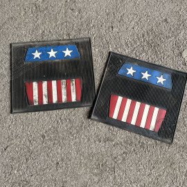 Occasion : Kit 2 tapis caoutchouc universel drapeau USA