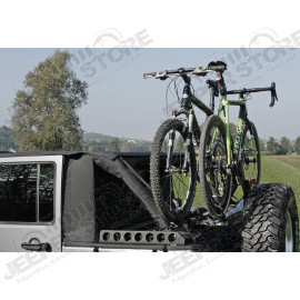Support de 2 vélos pour galerie de coffre Cargo Rack Suntop pour Jeep Wrangler JK (2 ou 4 portes)
