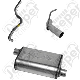 Silencieux d'échappement Dynomax à souder (version tout terrain) pour 2.8L CRD, 3.8L et 3.6L V6 Essence - Jeep Wrangler JK (2 et 4 portes)