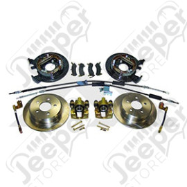 Kit conversion frein à disques à l'arrière Jeep Grand Cherokee ZJ, ZG Kit permettant de transformer les freins arrières à tambours de votre Jeep en freins à disques, un must pour toutes les Jeep équipées de pneus à partir de 31 pouces ou tout simplement 