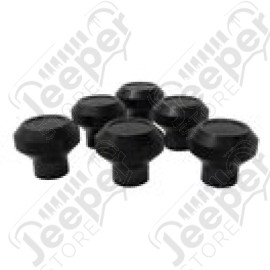 Kit de 6 boutons en aluminium NOIR pour tableau de bord pour Jeep CJ
