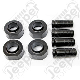 Kit rehausse de 4 cales en polyuréthane +45mm avec 2 butées rallongées pour l'avant Jeep Wrangler TJ et Grand Cherokee ZJ, ZG