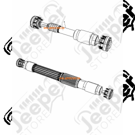 WWW.JEEPERSTORE.COM Arbre arrière avec 2 joints homocinétiques (comme origine) pour 2.8L CRD (boite Mercedes NAG1) Jeep Wrangler JK (2 portes)