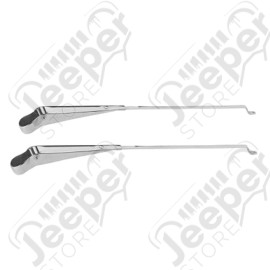 Kit 2 bras d'essuie glace en inox avant (la paire) Jeep CJ5, CJ6, CJ7, CJ8