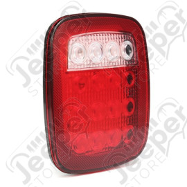 Kit de 2 feux LED arrière gauche et droit PLAT (version US) pour Jeep CJ, Wrangler YJ, TJ