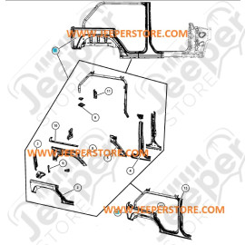 Aile arrière gauche complète à souder - Jeep Wrangler JK Unlimited (4 portes) - 68002325AF