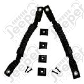 Kit de 2 poignées souple de couleur noir pour Jeep CJ et Wrangler YJ 
