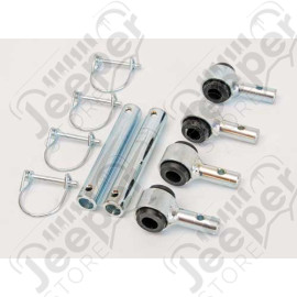 Kit de 2 biellettes de barre stabilisatrice avant déconnectables (réhausse de 2" à 4") - Jeep CJ et Wrangler YJ - WAR83031
