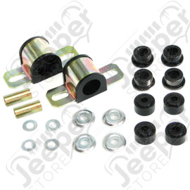 Kit de silentblocs (en polyuréthane) barre stabilisatrice avant et biellettes (diamètre : 24 mm) - Jeep Cherokee XJ - KJ05004BK