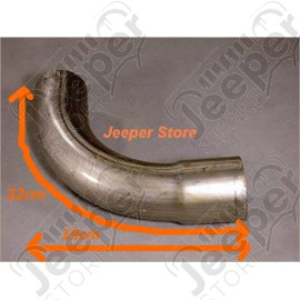 Coude d'échappement universel en acier diamètre 2.25" (57 mm) et angle à 90° - AP10673