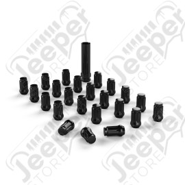 Spline Drive Lug Nut Kit – 1/2”x20 – Black – 23 pcs