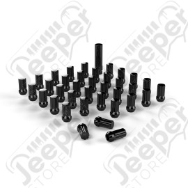 Spline Drive Lug Nut Kit – 9/16”x18 – Black – 36 pcs