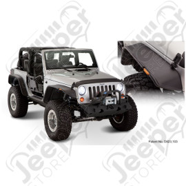 Kit de 4 Elargisseurs d'ailes Bushwacker plate Wrangler JK (2 portes)