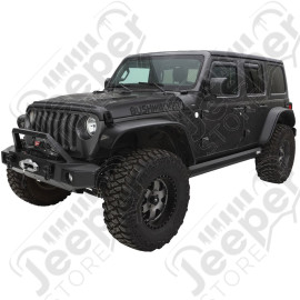 Kit de 4 élargisseurs d'aile plates Bushwacker pour Jeep Wrangler JL (2 ou 4 portes)