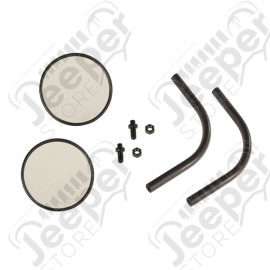 Kit de rétroviseurs noir rond pour Jeep Wrangler JL, Gladiator JT